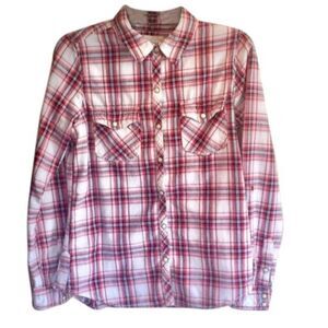 Forever 21 plaid button down shirt S